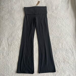 Skims Soot Maternity Cotton Jersey Foldover Pant - Size Medium